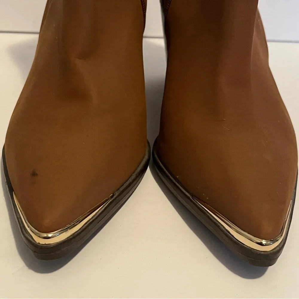Vizzano Brazillian Footwear Pointed Toe Suede Chunky Heel Western Ankle Boots